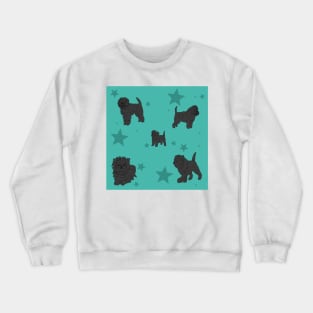 Affenpinscher Pattern Turqouise Crewneck Sweatshirt